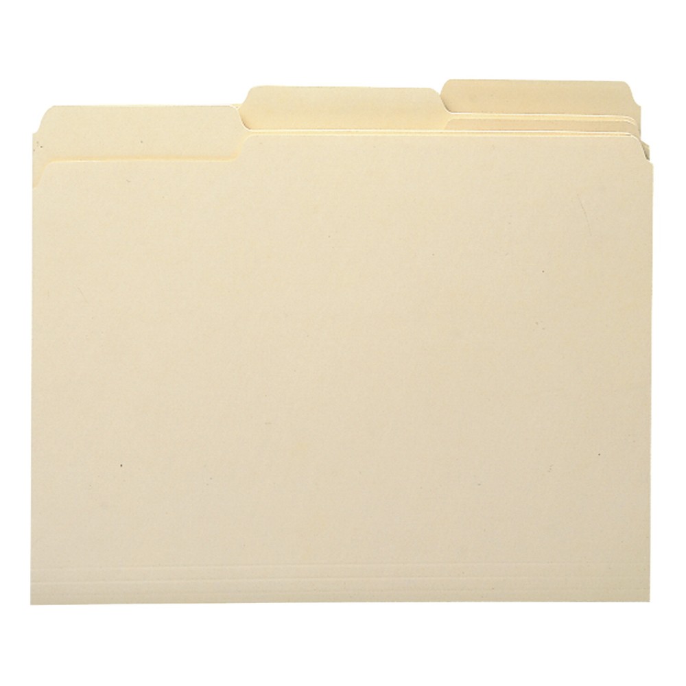 File Folder Letter 11 Point .33 Cut Manila, Pack Of 100