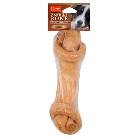 Picture of Hartz Rawhide Round Knot Pet Bone Dog Treat - 9 in.