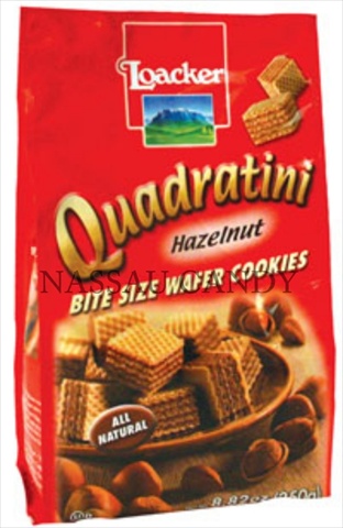 Picture of Loacker Wafer Cookies, Bite Size, Hazelnut - 8.8 Oz - Pack Of 8