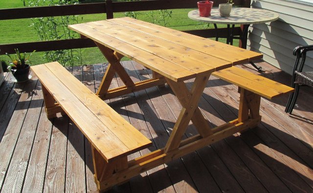 Picture of Infinite Cedar EZ-Access Cedar Picnic Table&#44; Wood