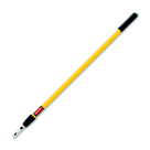 48" to 72" Push In Telescopic Handle, 1 1/8 in Dia, Yellow, Aluminum