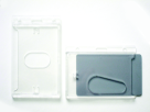 2.5 x 3.5 in. Rigid Vertical Badge Holder With Thumb Slot - Clear, Pack 25