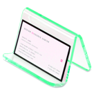 Acrylic Light-Weight Business Card Holder, Clear & Green