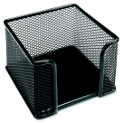 3 x 3 in. Steel Mesh Memo Holder, Black