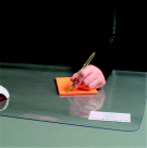 36in. x 20in. Clear PVC Desk Pad - Non-Glare Surface - Protects Photos