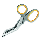PhysiciansCare 7 in. Acme Bandage Shear - Titanium - Gray & Yellow - Ergonomic Soft Grip Handle