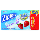 Picture of Ziploc Double Zipper Storage Bag, Clear, Case - 50