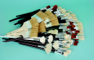 Jumbo White Bristle Short Handle Paint Brush, Pack - 72