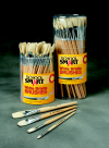 Interlocked White Bristle Short Handle Paint Brush- Clear- Set - 72