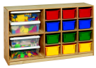 Picture of Childcraft Mobile 12-Tray And 2-Shelf Storage Unit