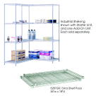 Picture of Safco Extra Shelf Shelving - Metallic Gray&#44; Pack 2
