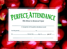 8.5 x 11 in. Perfect Attendance Certificate, Pack 30