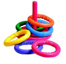 Soff-Ring Toss Game- Set 6 Rings & 1 Base With Post
