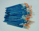 True Flow Golden Taklon Hair Enamel Handle Paint Brush Set 108, Blue