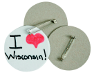 Round Chipboard Craft Button With 1.5 in. Pin Back - Pack 48