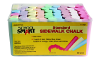 Non-Toxic Sidewalk Chalk - 4 L x 1 W in. - Assorted Colors- Pack 52
