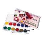 Picture of Grumbacher 0.5Ml. Tube Non-Toxic Watercolor Paint With Brush Set- White- Set 12