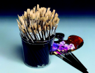 Flat White Bristle Brush School Pack - Assorted Size- Natural- Pack 216