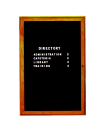 36 x 36 in. Enclosed Indoor Directory Letter Board - Natural Oak Frame