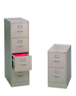 Picture of HON 15 x 26.5 x 29 in. Heavy Duty Vertical Letter Size File Cabinet With Lock- Light Gray- 2-Drawers