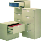 Picture of HON Heavy Duty Lateral File Cabinet With Lock - 67 H x 42 W x 19.25 D in. - Putty