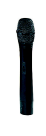 Handheld Wireless Microphone - Black - 28 H x 24 W x 20 D in. - Ideal for Lecterns