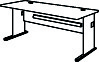 Picture of Bush Furniture A Series Desk&#44; 71.62 W x 26.87 D x 29.87 H in. - Melamine&#44; Slate & White Spectrum Paper