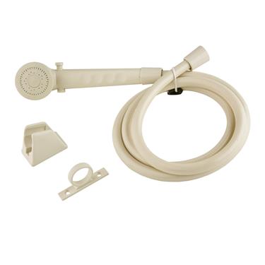 RV SHOWER HEAD & HOSE - BISQUE PARCHEMENT