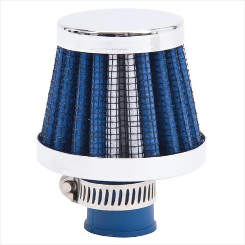 43513 Valve Cover Breather - Blue, Chrome