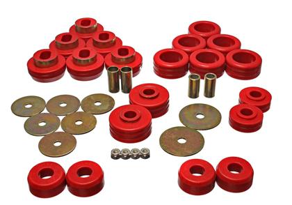 34118R Body Cab Mount Set - Red - Chevrolet, GMC