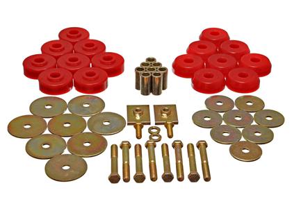 34166R Body Mount Set - Red - Chevrolet Impla 1960-1964