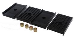 Leaf Spring Insulator Pad, Black; Polyurethane
