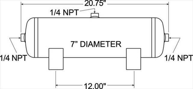 9148 3 Gallon Air Tank- 3 Ports