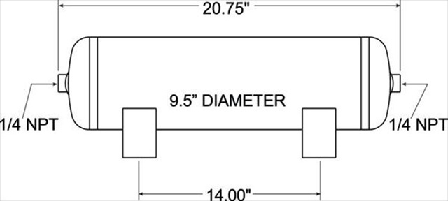 9191 5 Gallon Air Tank, 2 Ports