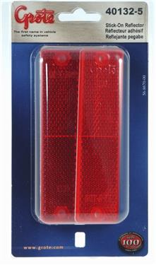 Picture of GROTE PERLUX 401325 Reflector Red Lens 4.44 In. Long X 1.19 In. Wide