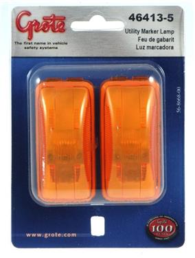 Picture of GROTE PERLUX 464135 Side Marker Light Universal Surface Mount 2.63 In. X 1.25 In. Yellow Lens