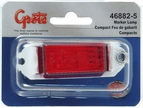 Picture of GROTE PERLUX 468825 Side Marker Light Universal Surface Mount 3.25 In. X 1 In. Red Lens