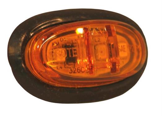 Picture of GROTE PERLUX 47973 Side Marker Light - LED Universal Flat Mount Yellow Lens