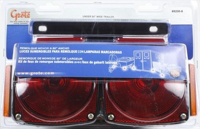 GROTE PERLUX 652305 Trailer Light Stop Turn Tail Light With Side Marker Light