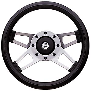 415 Challenger Steering Wheels, Silver Satin