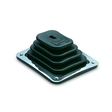 1144580 Manual Transmission Shifter Boot - Black - 5.25 x 6.5 in. - Includes Chrome Trim