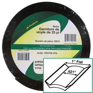 10015 Exterior Hardware RV 1 in. x 25 ft. Vinyl Insert Black