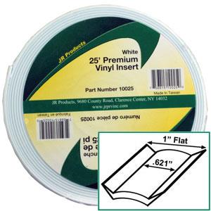 10025 Exterior Hardware RV 1 in. x 25 ft. Vinyl Insert White