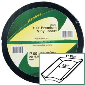 10111 Exterior Hardware RV 1 in. x 100 ft. Vinyl Insert Black