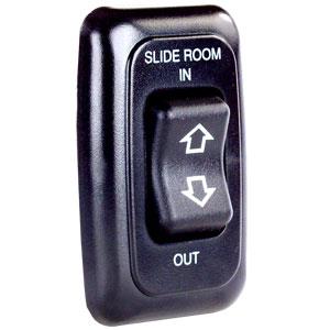 SINGLE SLIDE-OUT SWITCH ASSEMBLY W/BEZEL, BLACK