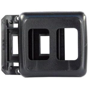 12315 Double Switch Base And Face Plate - Black