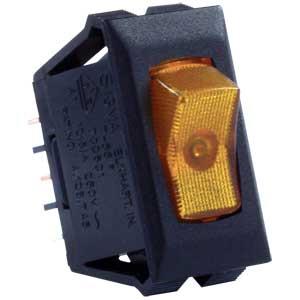 Camping World JR Products 12555 Amber/Black SPST Illuminated On/Off Switch
