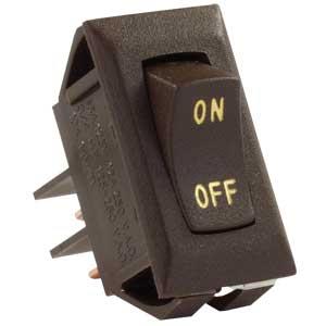 LABELED 12V ON/OFF SWITCH, BROWN
