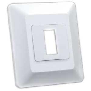 13605 Single Switch Base And Bezel - White