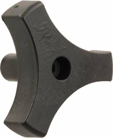 20175 0.56 In. Tri-Lug Window Knob Black
